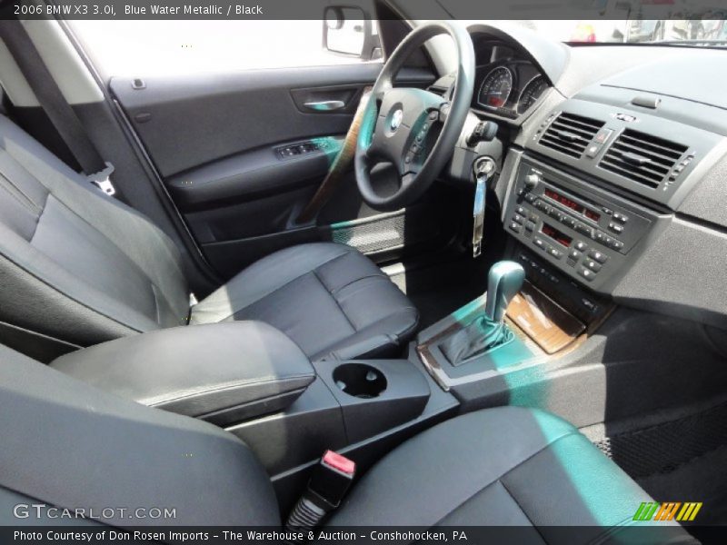 Blue Water Metallic / Black 2006 BMW X3 3.0i