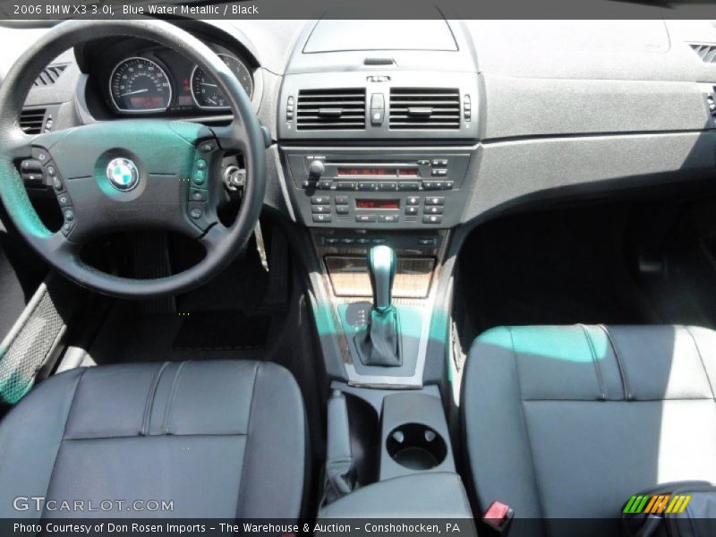 Blue Water Metallic / Black 2006 BMW X3 3.0i