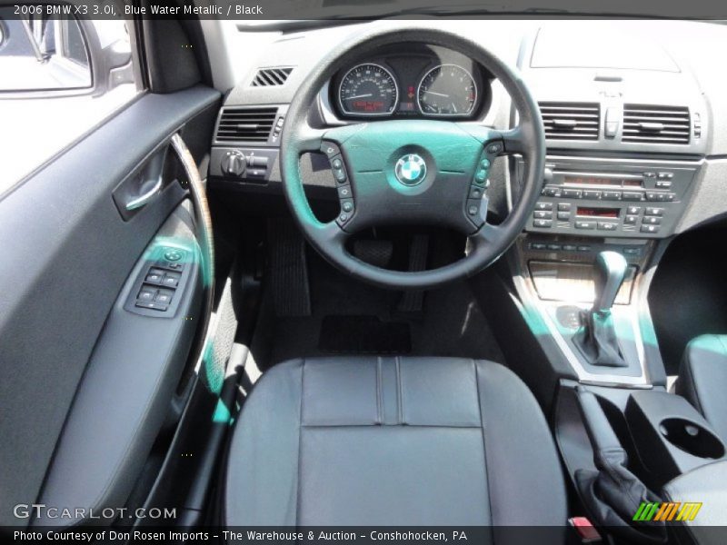 Blue Water Metallic / Black 2006 BMW X3 3.0i