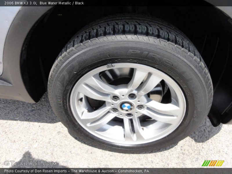 Blue Water Metallic / Black 2006 BMW X3 3.0i