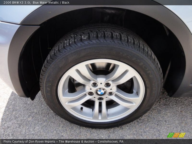 Blue Water Metallic / Black 2006 BMW X3 3.0i