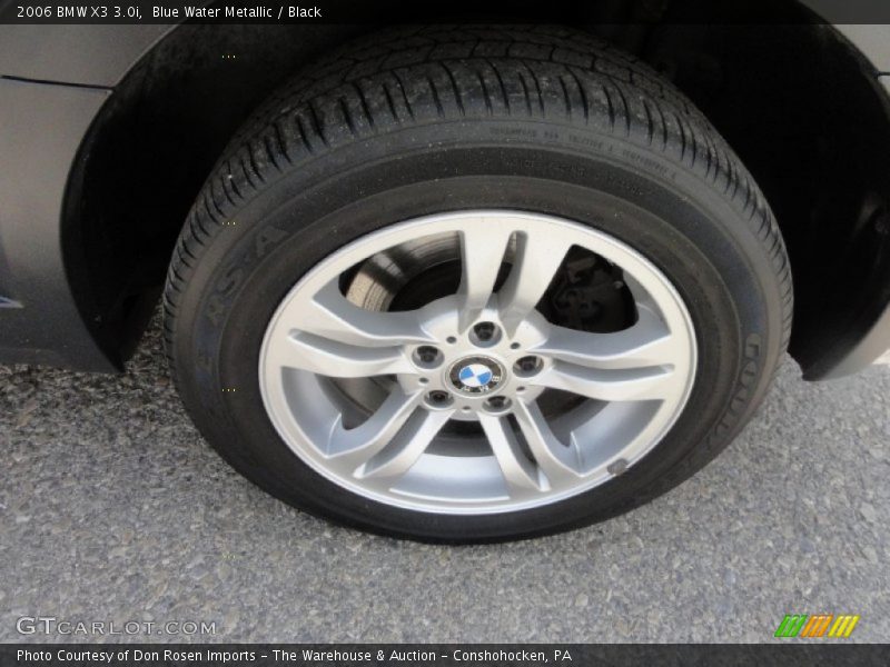 Blue Water Metallic / Black 2006 BMW X3 3.0i