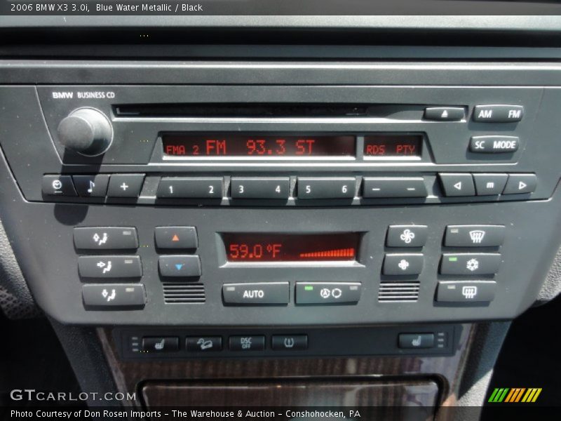 Blue Water Metallic / Black 2006 BMW X3 3.0i