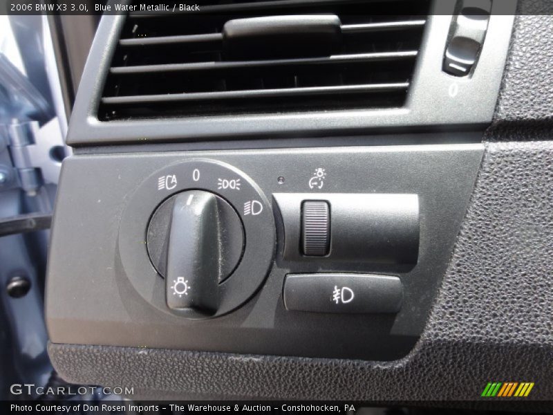 Blue Water Metallic / Black 2006 BMW X3 3.0i