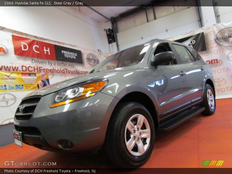 Steel Gray / Gray 2009 Hyundai Santa Fe GLS