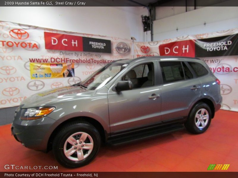 Steel Gray / Gray 2009 Hyundai Santa Fe GLS