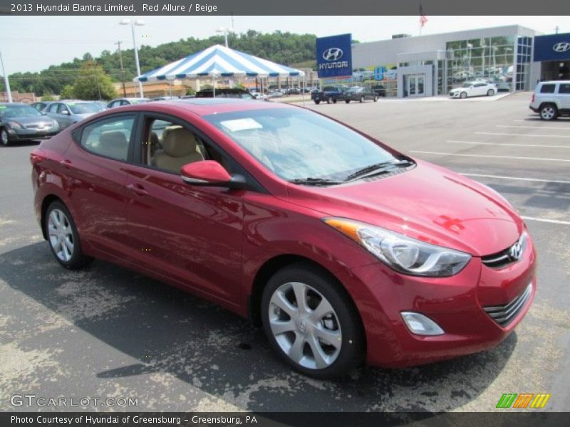 Red Allure / Beige 2013 Hyundai Elantra Limited