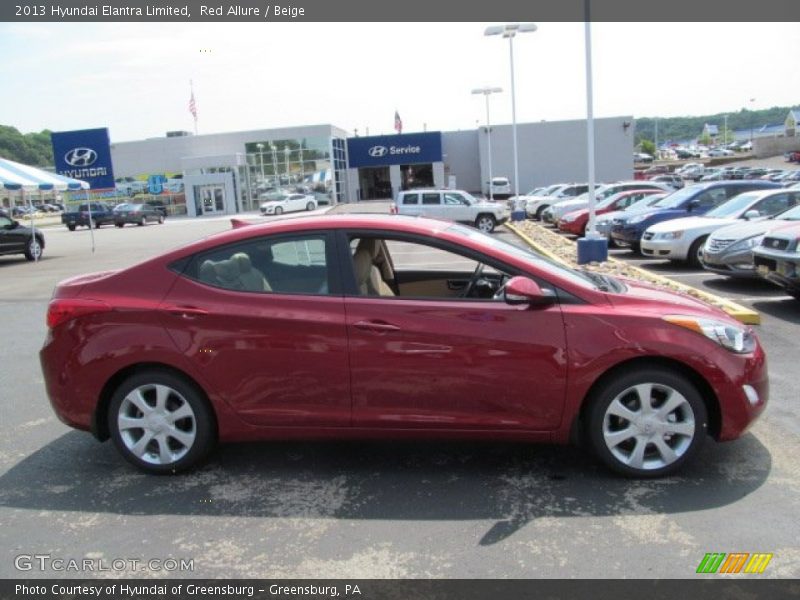 Red Allure / Beige 2013 Hyundai Elantra Limited