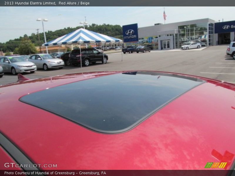 Red Allure / Beige 2013 Hyundai Elantra Limited
