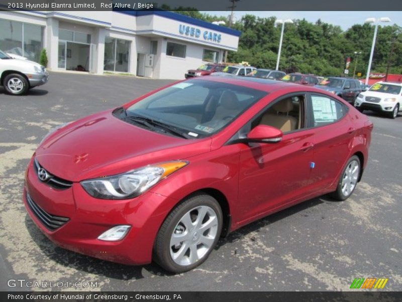 Red Allure / Beige 2013 Hyundai Elantra Limited