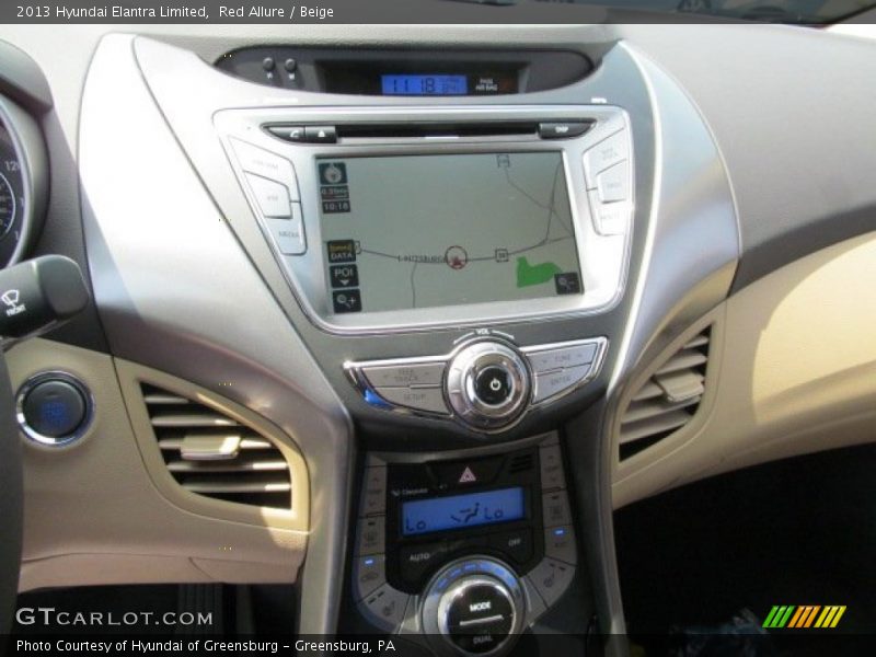 Red Allure / Beige 2013 Hyundai Elantra Limited