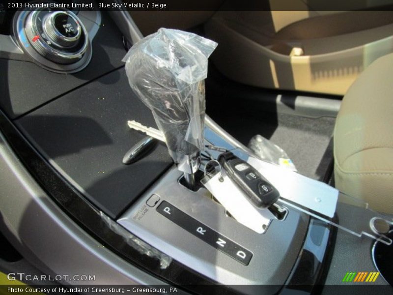 Blue Sky Metallic / Beige 2013 Hyundai Elantra Limited