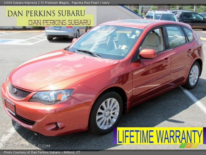 Paprika Red Pearl / Ivory 2009 Subaru Impreza 2.5i Premium Wagon