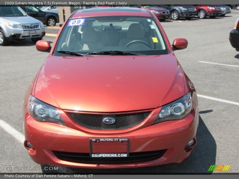 Paprika Red Pearl / Ivory 2009 Subaru Impreza 2.5i Premium Wagon