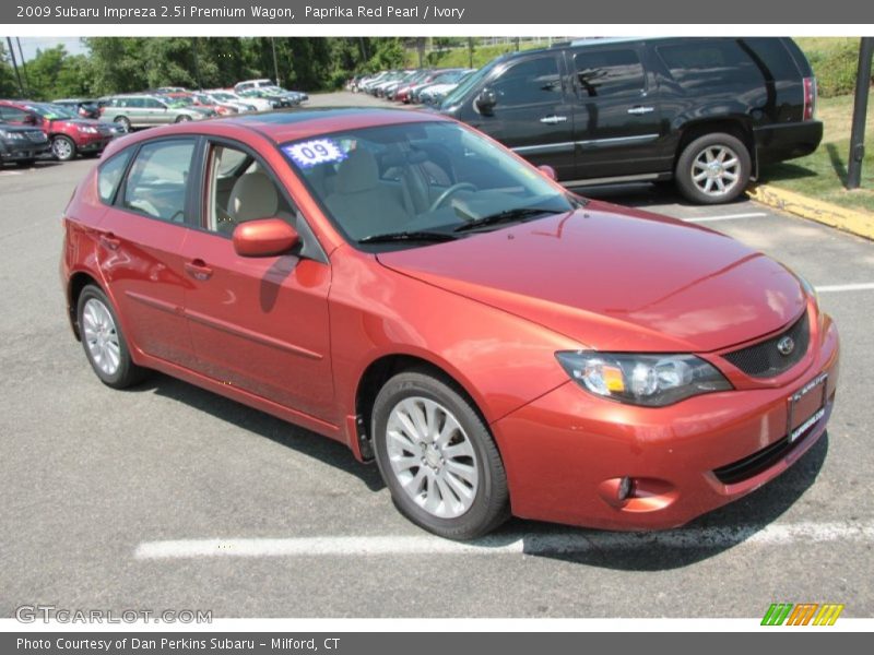 Paprika Red Pearl / Ivory 2009 Subaru Impreza 2.5i Premium Wagon