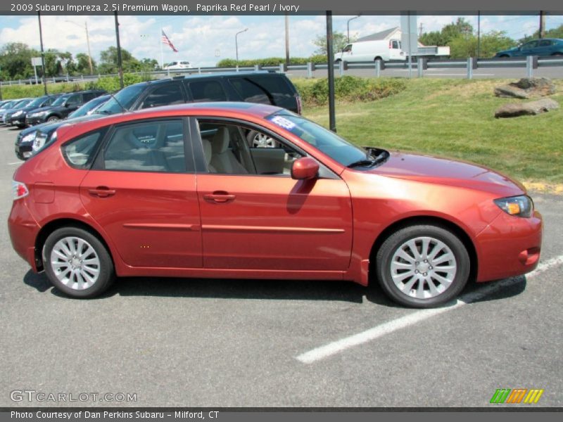 Paprika Red Pearl / Ivory 2009 Subaru Impreza 2.5i Premium Wagon