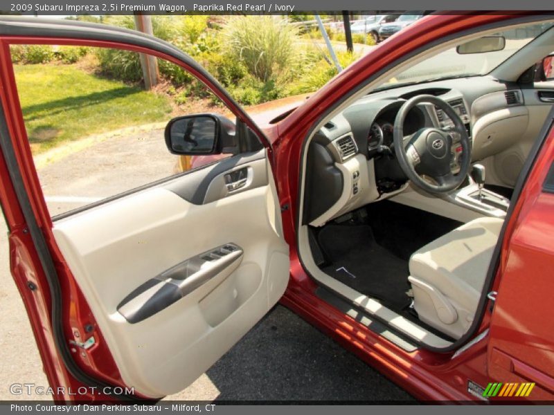 Paprika Red Pearl / Ivory 2009 Subaru Impreza 2.5i Premium Wagon