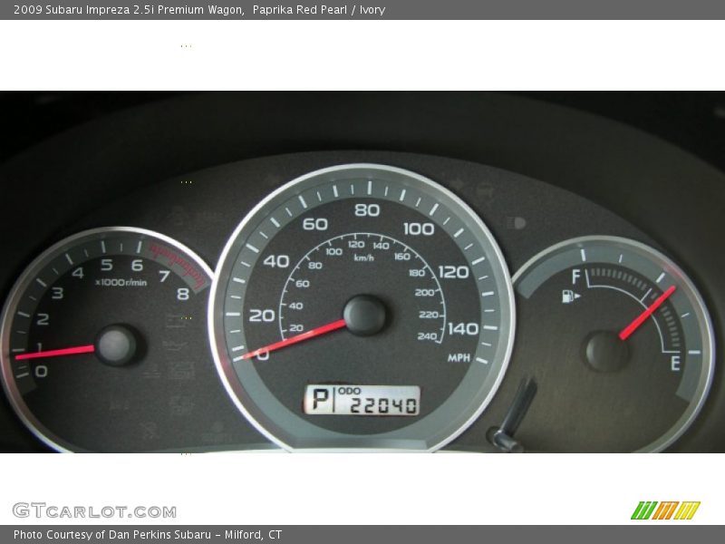 Paprika Red Pearl / Ivory 2009 Subaru Impreza 2.5i Premium Wagon