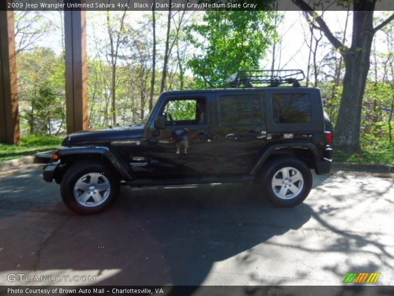 Black / Dark Slate Gray/Medium Slate Gray 2009 Jeep Wrangler Unlimited Sahara 4x4