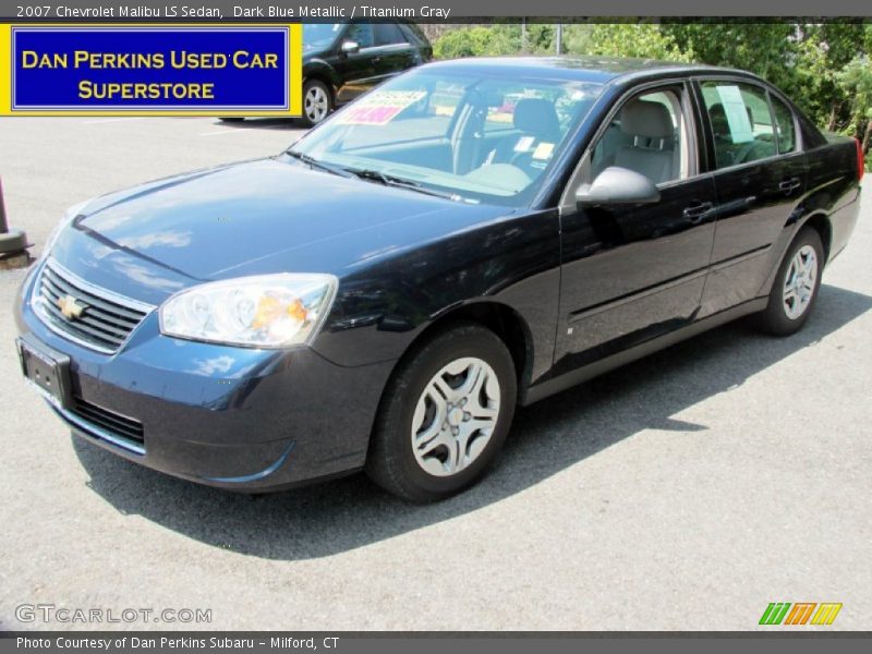 Dark Blue Metallic / Titanium Gray 2007 Chevrolet Malibu LS Sedan