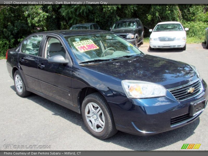 Dark Blue Metallic / Titanium Gray 2007 Chevrolet Malibu LS Sedan
