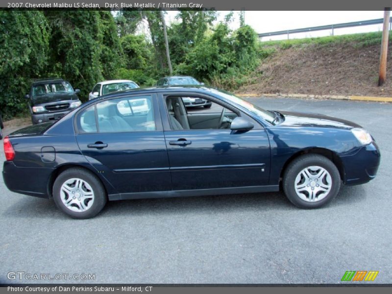 Dark Blue Metallic / Titanium Gray 2007 Chevrolet Malibu LS Sedan
