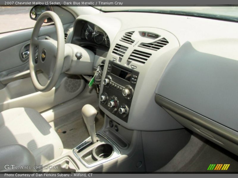 Dark Blue Metallic / Titanium Gray 2007 Chevrolet Malibu LS Sedan