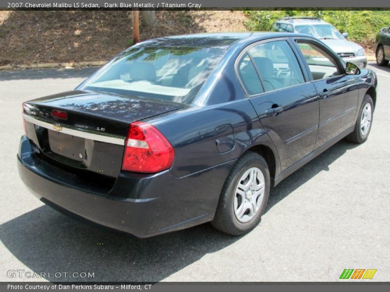 Dark Blue Metallic / Titanium Gray 2007 Chevrolet Malibu LS Sedan