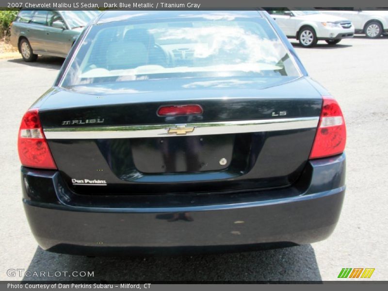 Dark Blue Metallic / Titanium Gray 2007 Chevrolet Malibu LS Sedan