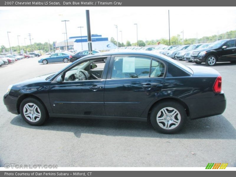 Dark Blue Metallic / Titanium Gray 2007 Chevrolet Malibu LS Sedan