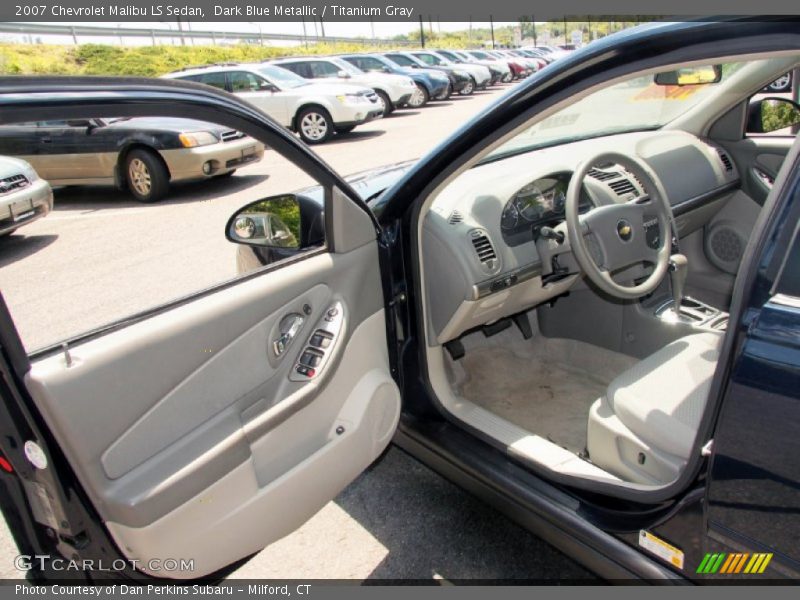 Dark Blue Metallic / Titanium Gray 2007 Chevrolet Malibu LS Sedan