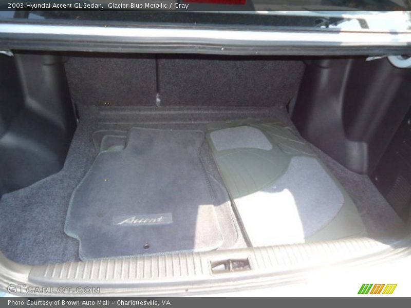 Glacier Blue Metallic / Gray 2003 Hyundai Accent GL Sedan