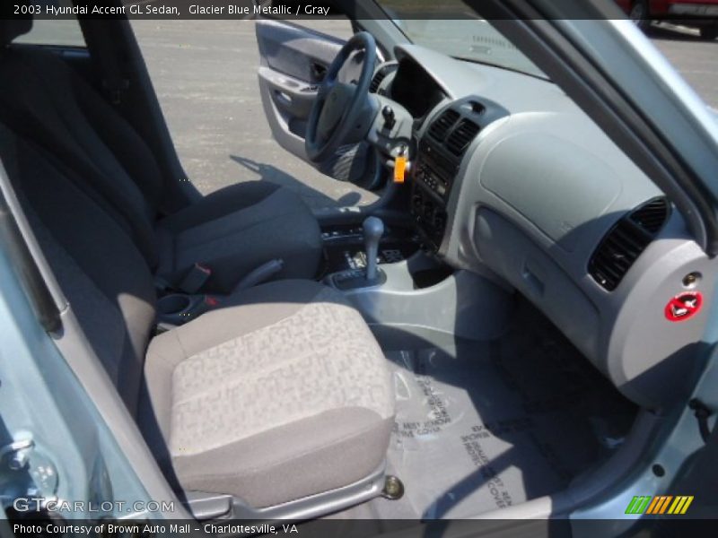 Glacier Blue Metallic / Gray 2003 Hyundai Accent GL Sedan