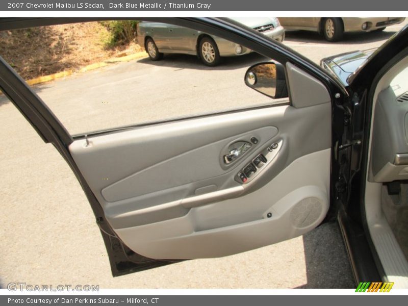 Dark Blue Metallic / Titanium Gray 2007 Chevrolet Malibu LS Sedan