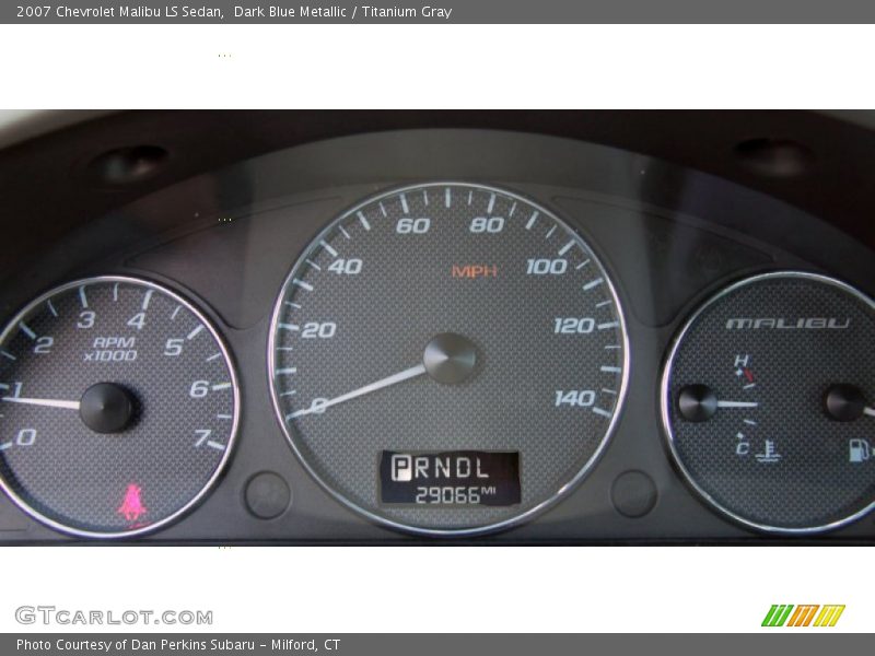 Dark Blue Metallic / Titanium Gray 2007 Chevrolet Malibu LS Sedan