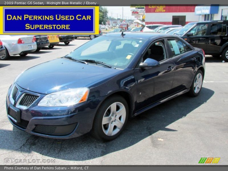 Midnight Blue Metallic / Ebony 2009 Pontiac G6 Sedan