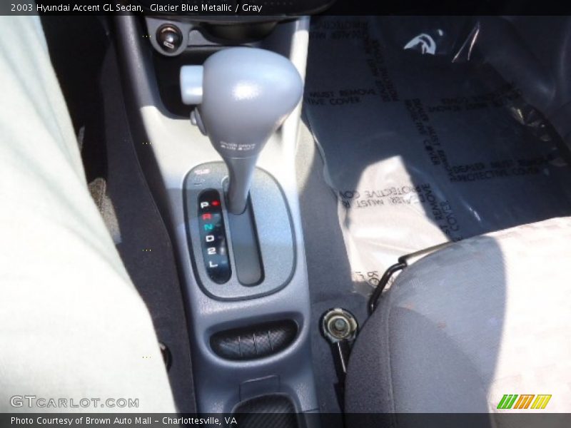 Glacier Blue Metallic / Gray 2003 Hyundai Accent GL Sedan