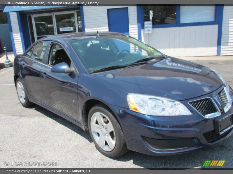 Midnight Blue Metallic / Ebony 2009 Pontiac G6 Sedan