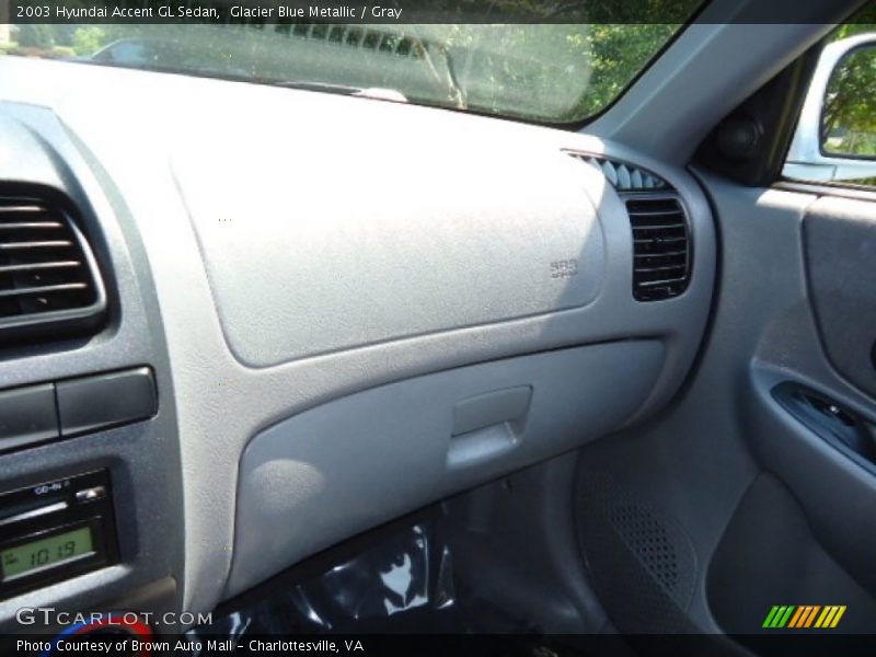Glacier Blue Metallic / Gray 2003 Hyundai Accent GL Sedan