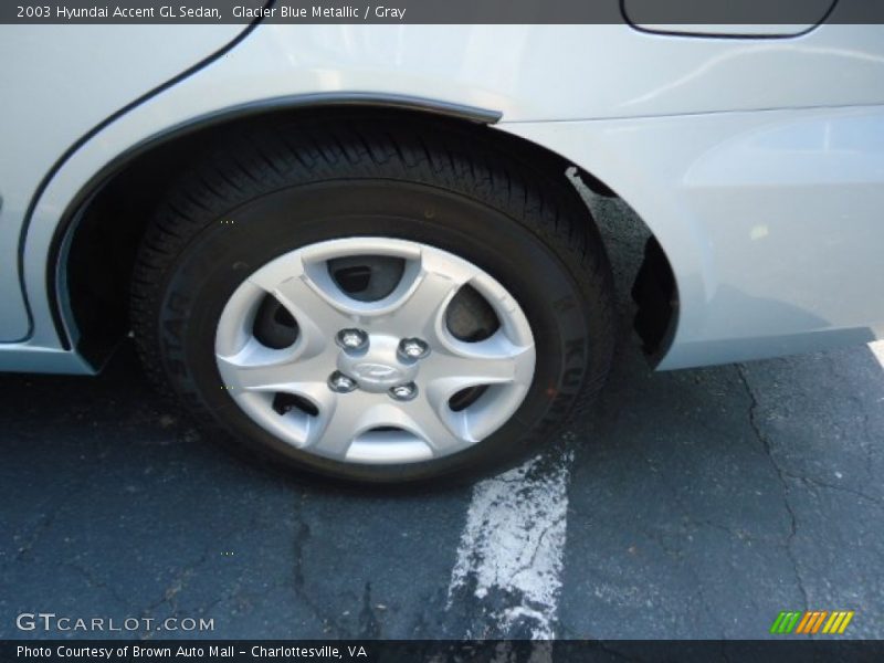 Glacier Blue Metallic / Gray 2003 Hyundai Accent GL Sedan