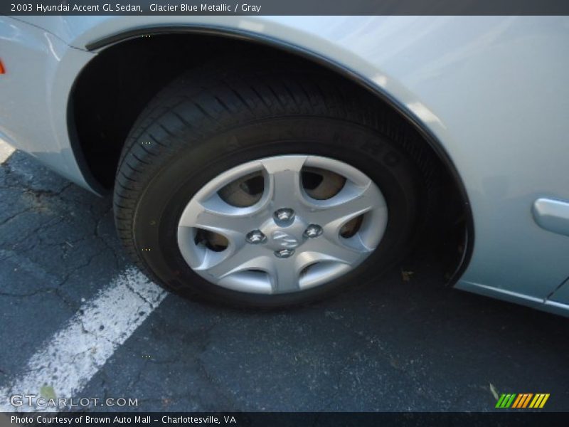 Glacier Blue Metallic / Gray 2003 Hyundai Accent GL Sedan