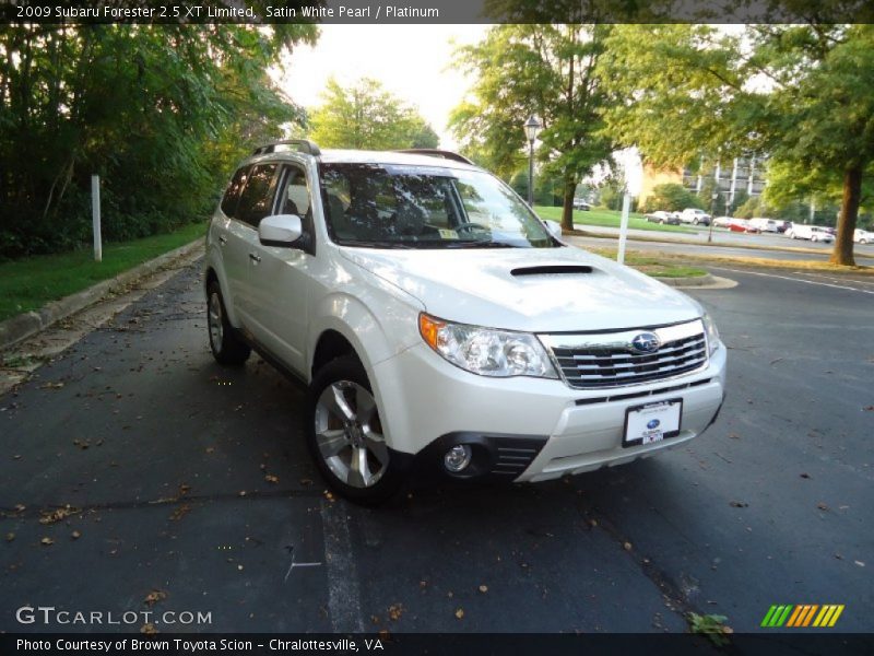 Satin White Pearl / Platinum 2009 Subaru Forester 2.5 XT Limited