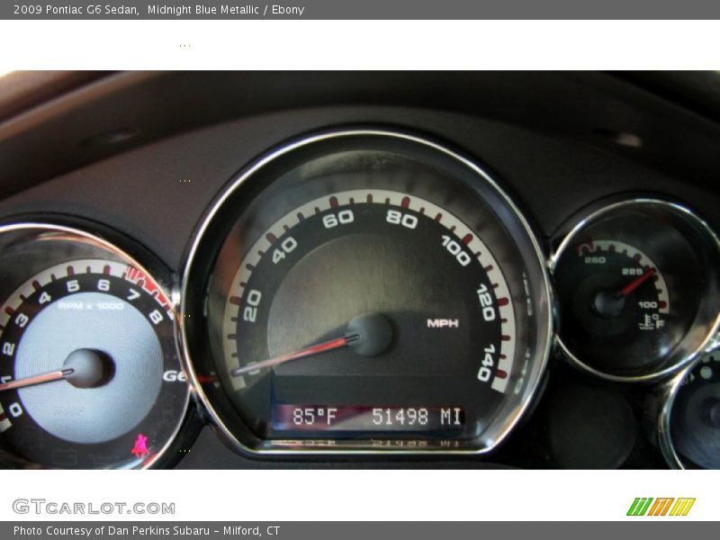 Midnight Blue Metallic / Ebony 2009 Pontiac G6 Sedan
