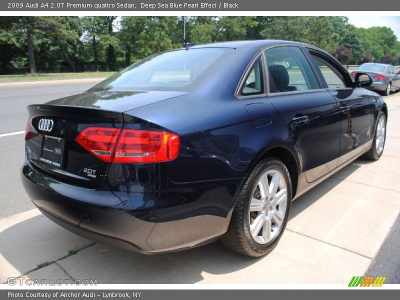 Deep Sea Blue Pearl Effect / Black 2009 Audi A4 2.0T Premium quattro Sedan