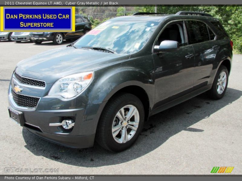 Cyber Gray Metallic / Jet Black 2011 Chevrolet Equinox LT AWD