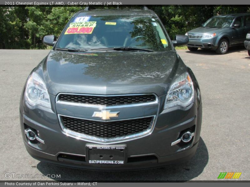 Cyber Gray Metallic / Jet Black 2011 Chevrolet Equinox LT AWD