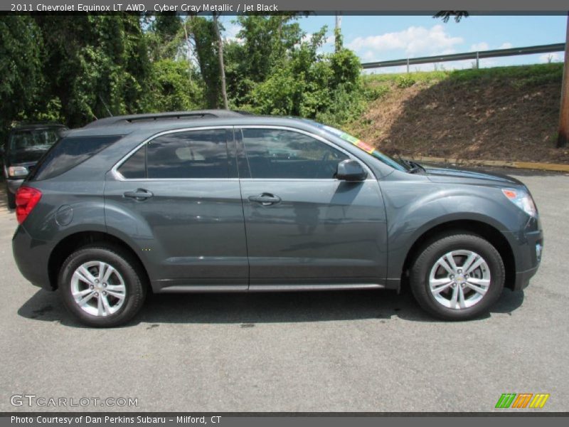 Cyber Gray Metallic / Jet Black 2011 Chevrolet Equinox LT AWD