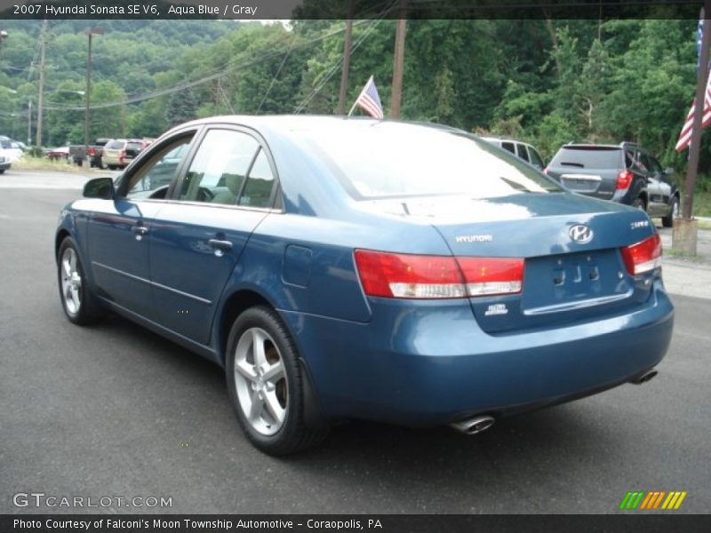 Aqua Blue / Gray 2007 Hyundai Sonata SE V6