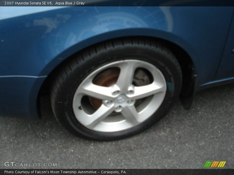 Aqua Blue / Gray 2007 Hyundai Sonata SE V6