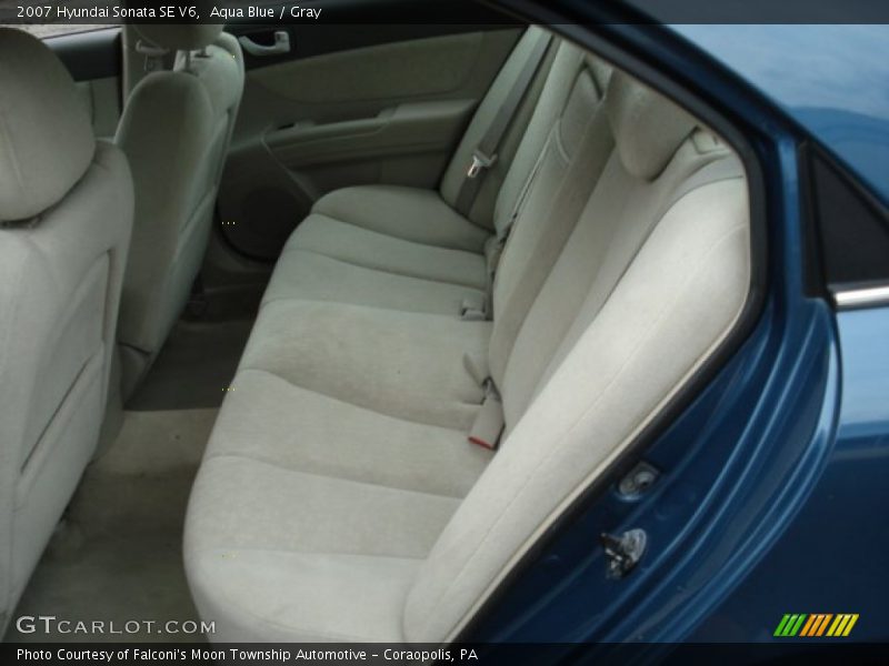 Aqua Blue / Gray 2007 Hyundai Sonata SE V6